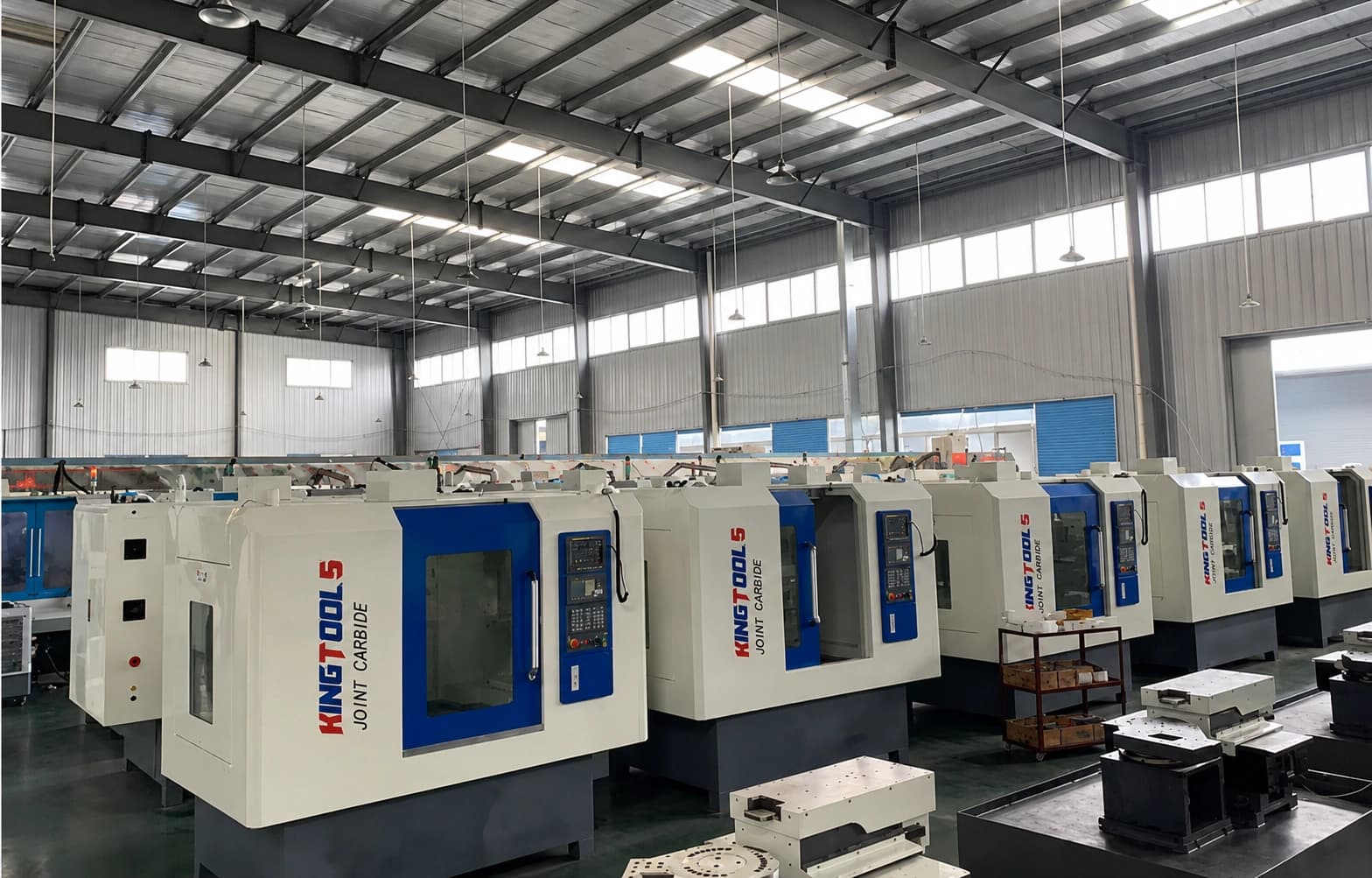 Carbide machining workshop line from the supplied factory library