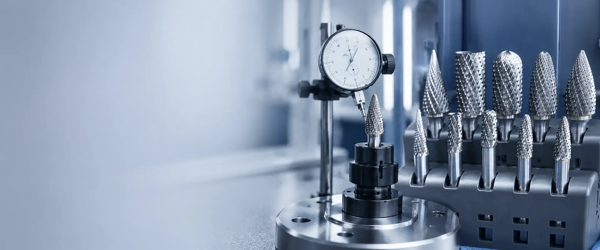 Carbide burr runout checking context