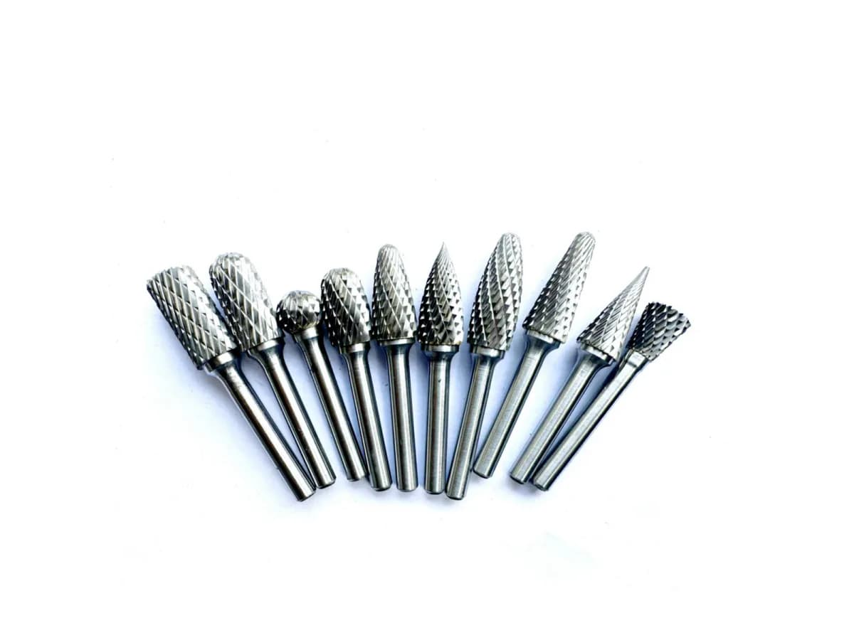 Double cut carbide burr shape set