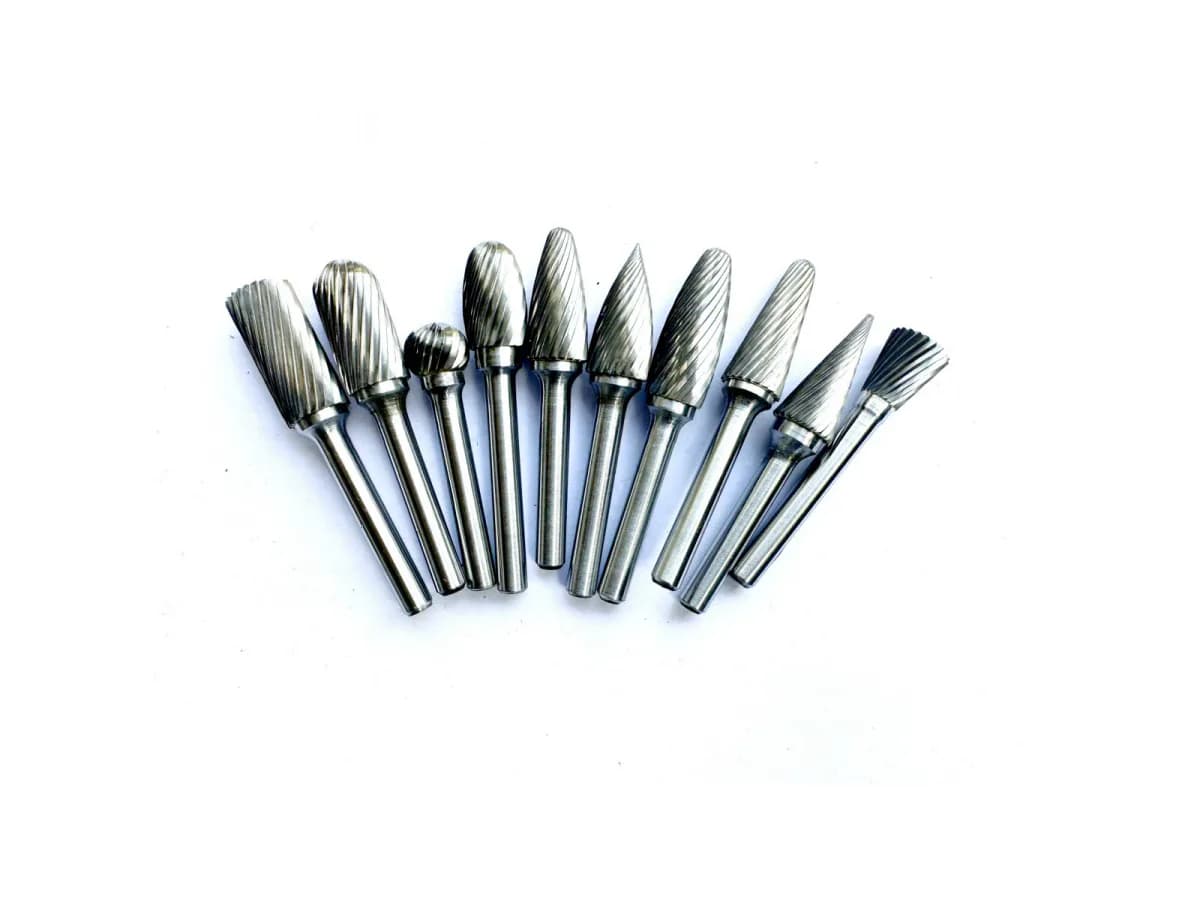 Single cut carbide burr shape set