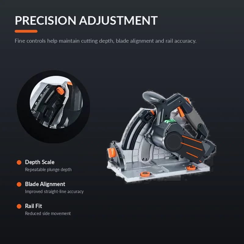 SJ-60 Brushless Track Saw interface detail