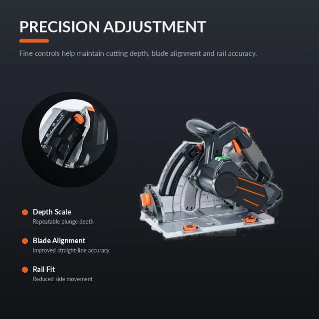 SJ-60 Brushless Track Saw interface detail
