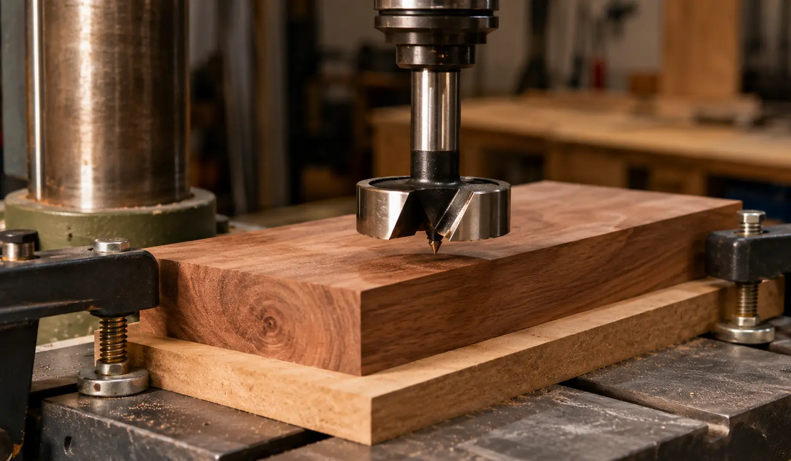 How to Use a Large Forstner Bit