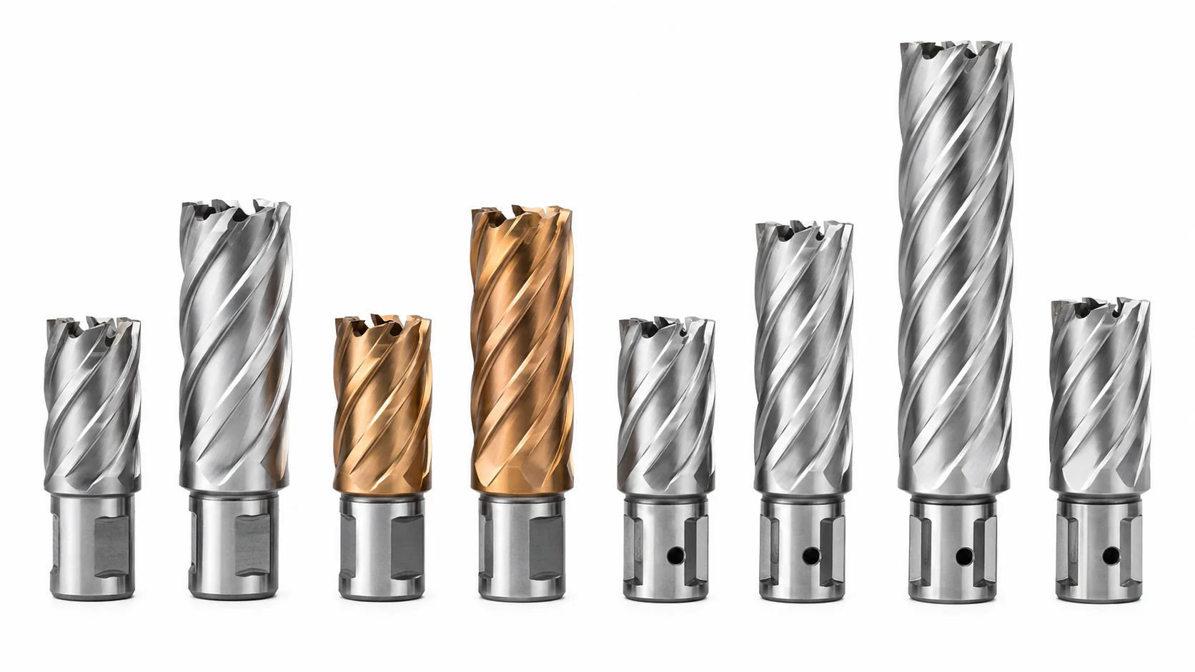 Annular cutter product range with multiple lengths and finishes