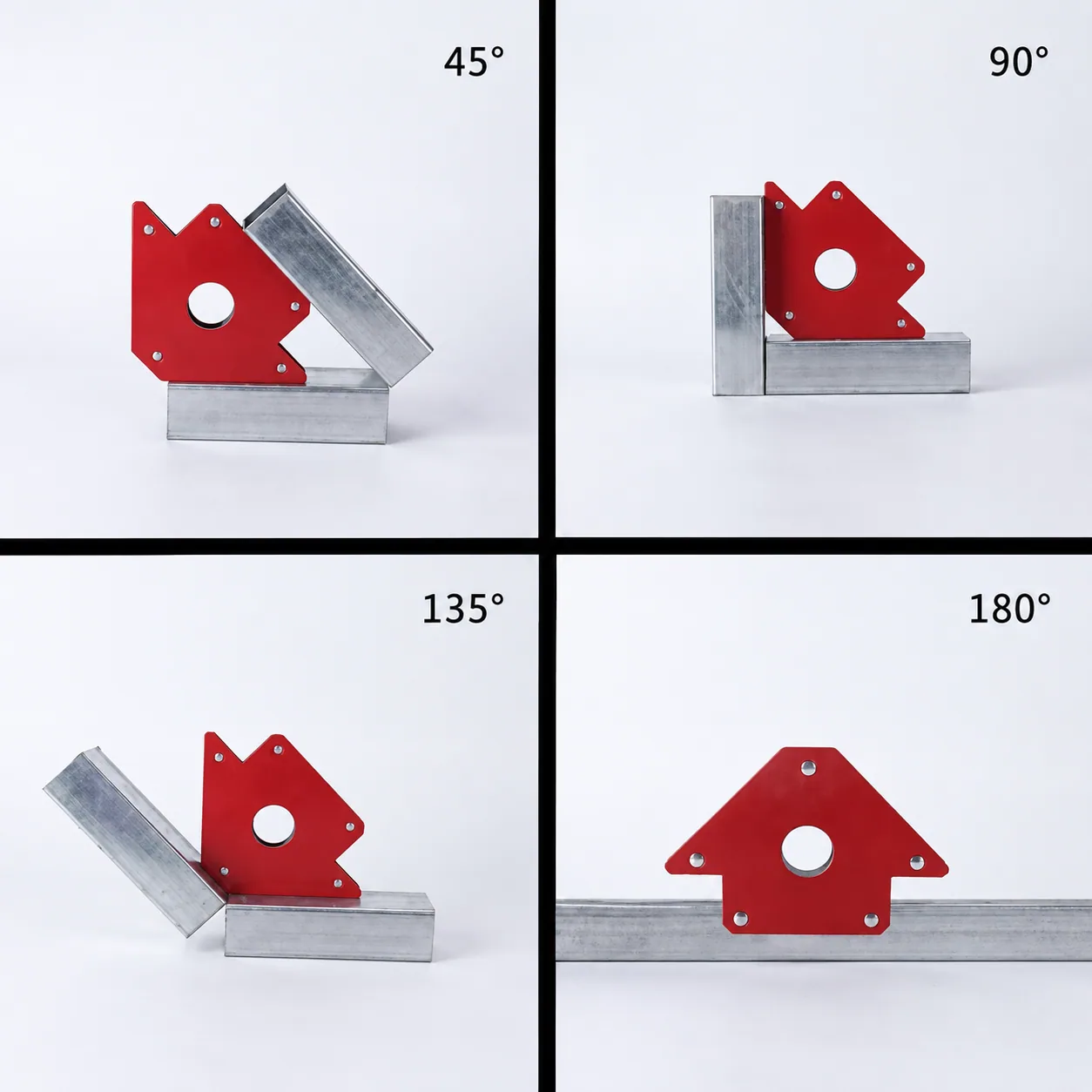 Welding magnet angle configurations