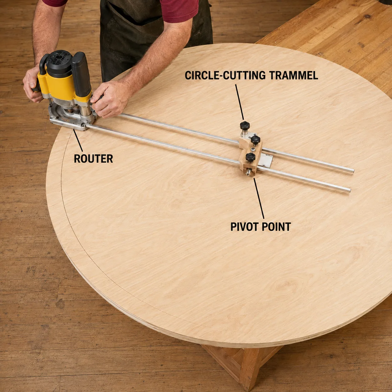Cómo cortar un círculo de madera con fresadora — Comparar la estructura de corte