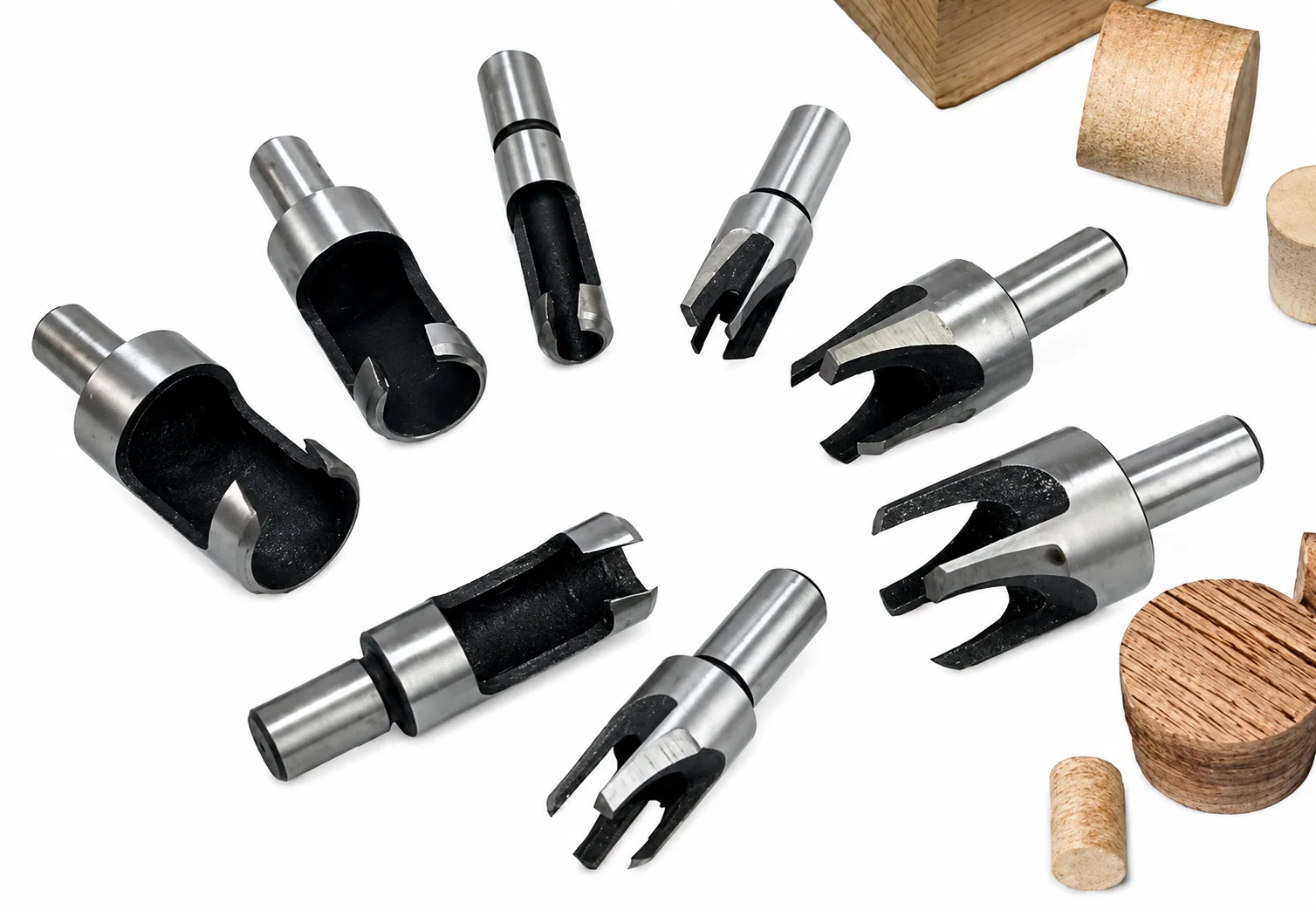 Wood plug cutter range and cutting profiles