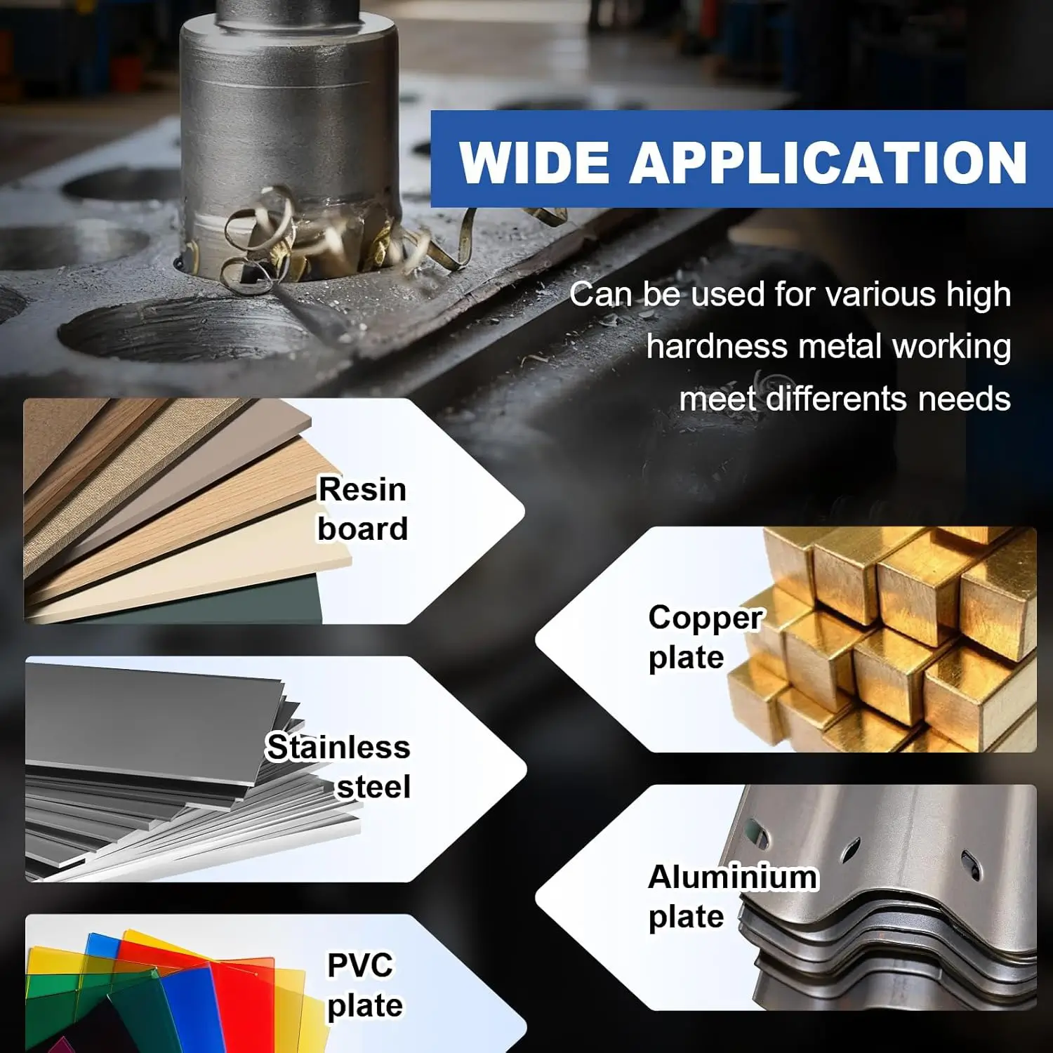 Carbide hole saw cutting structure
