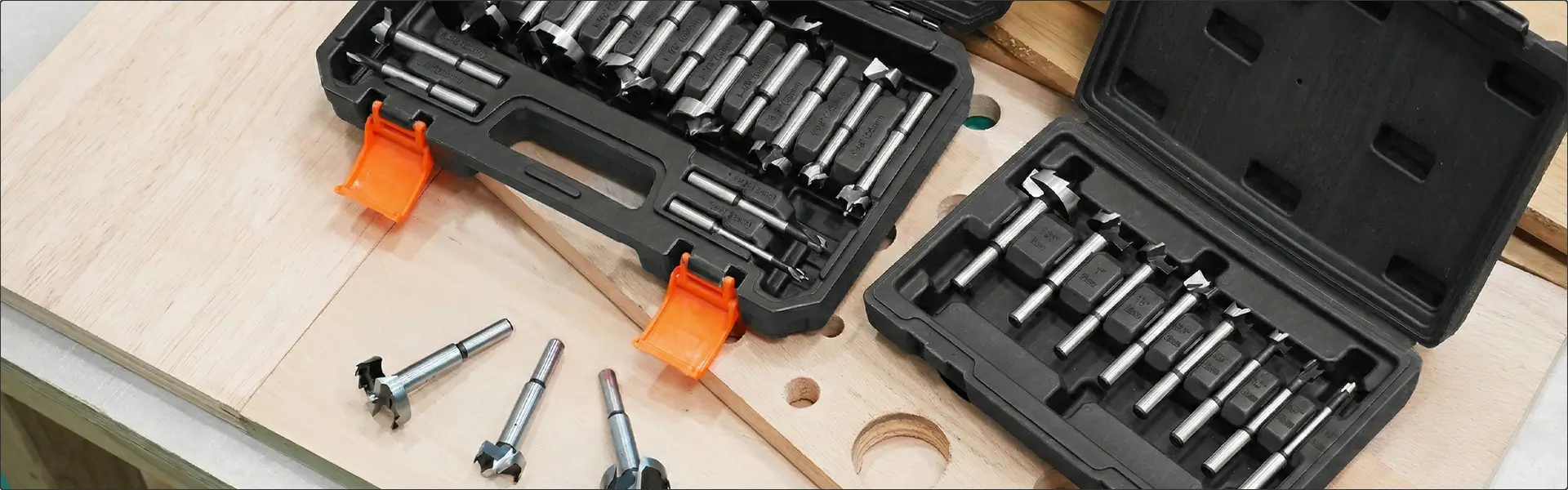 Forstner bit range for controlled wood-boring comparison