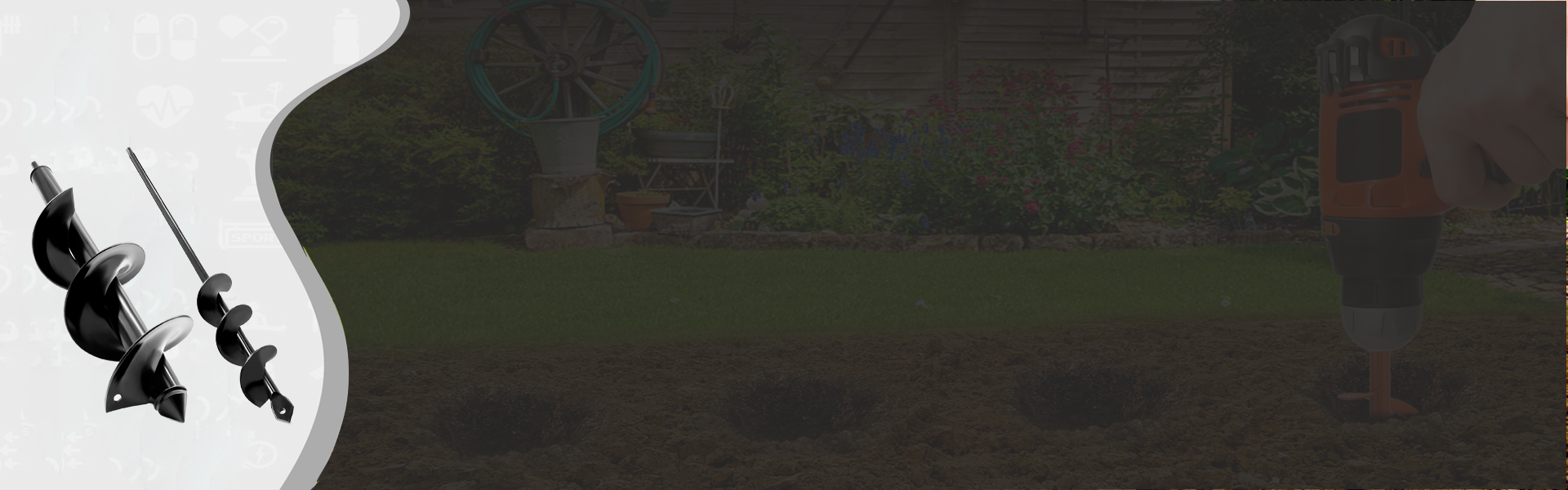 Garden auger size range