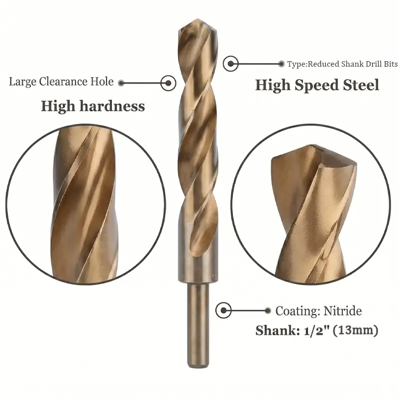 Reduced shank drill bit range