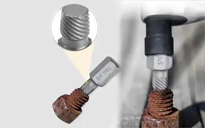 Screw extractor used for automotive bolt removal