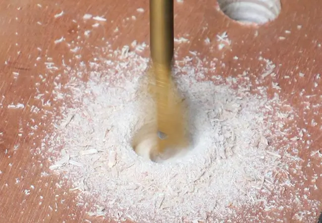 Spade bit application detail