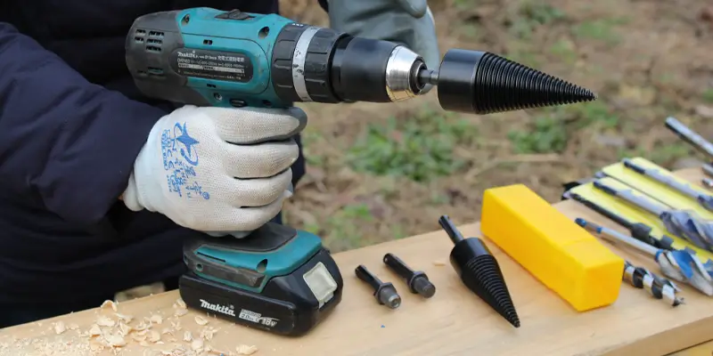 Wood splitting setup