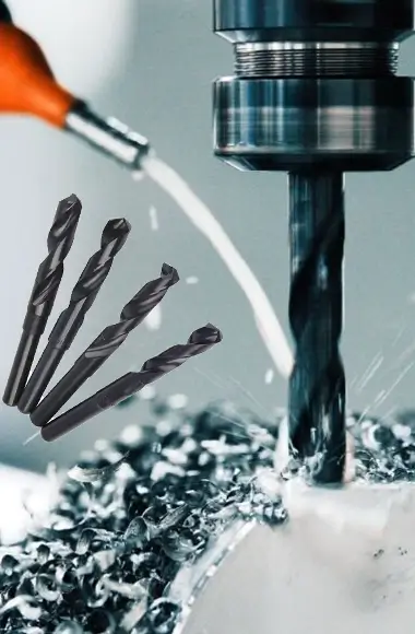 Black oxide drill bit shank and point range