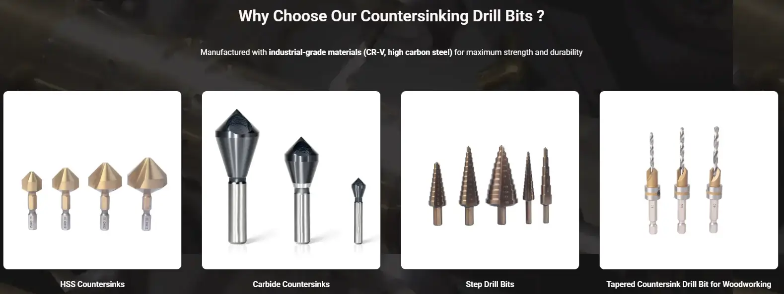 Countersink size-range review