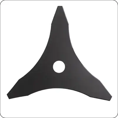 Three-tooth grass cutting blade