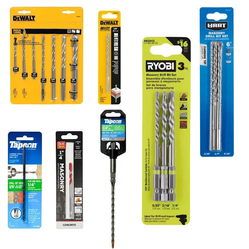 Masonry drill bit set packaging