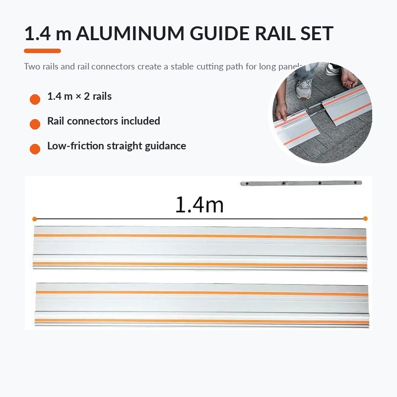 Track saw guide rail system