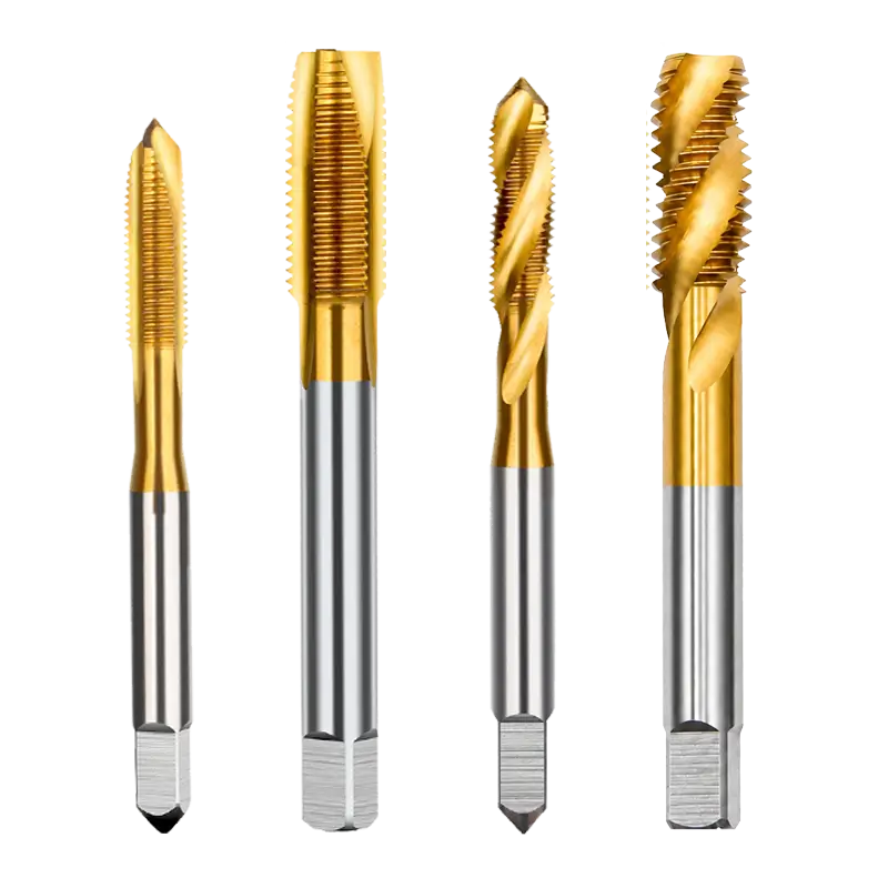 Titanium coated HSS machine taps