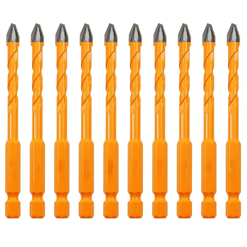 Spear-point tile drill bit set
