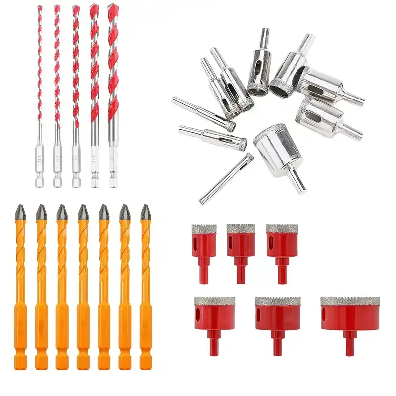 Carbide and diamond tile drilling product families