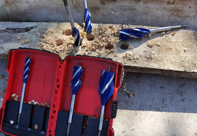 Wood auger bit set