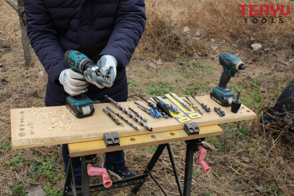 Wood auger bit timber project