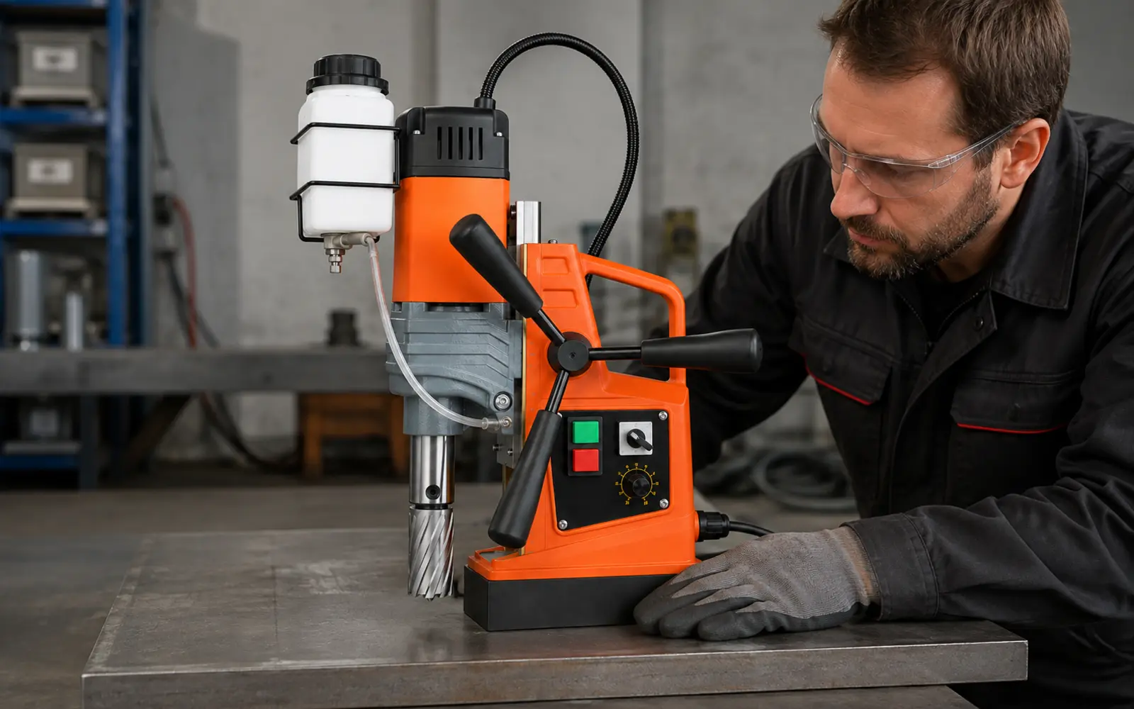 AX8840 40mm magnetic drill machine for structural steel drilling