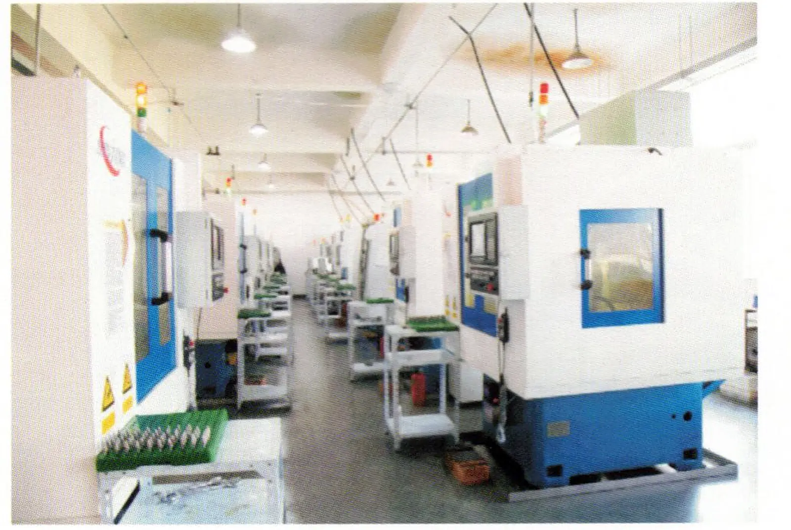 CNC fluting equipment from the supplied factory library