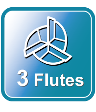DW: 3 cutting flutes