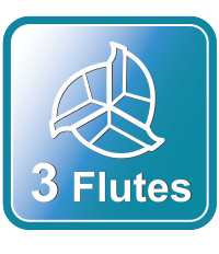 DC: 3 cutting flutes