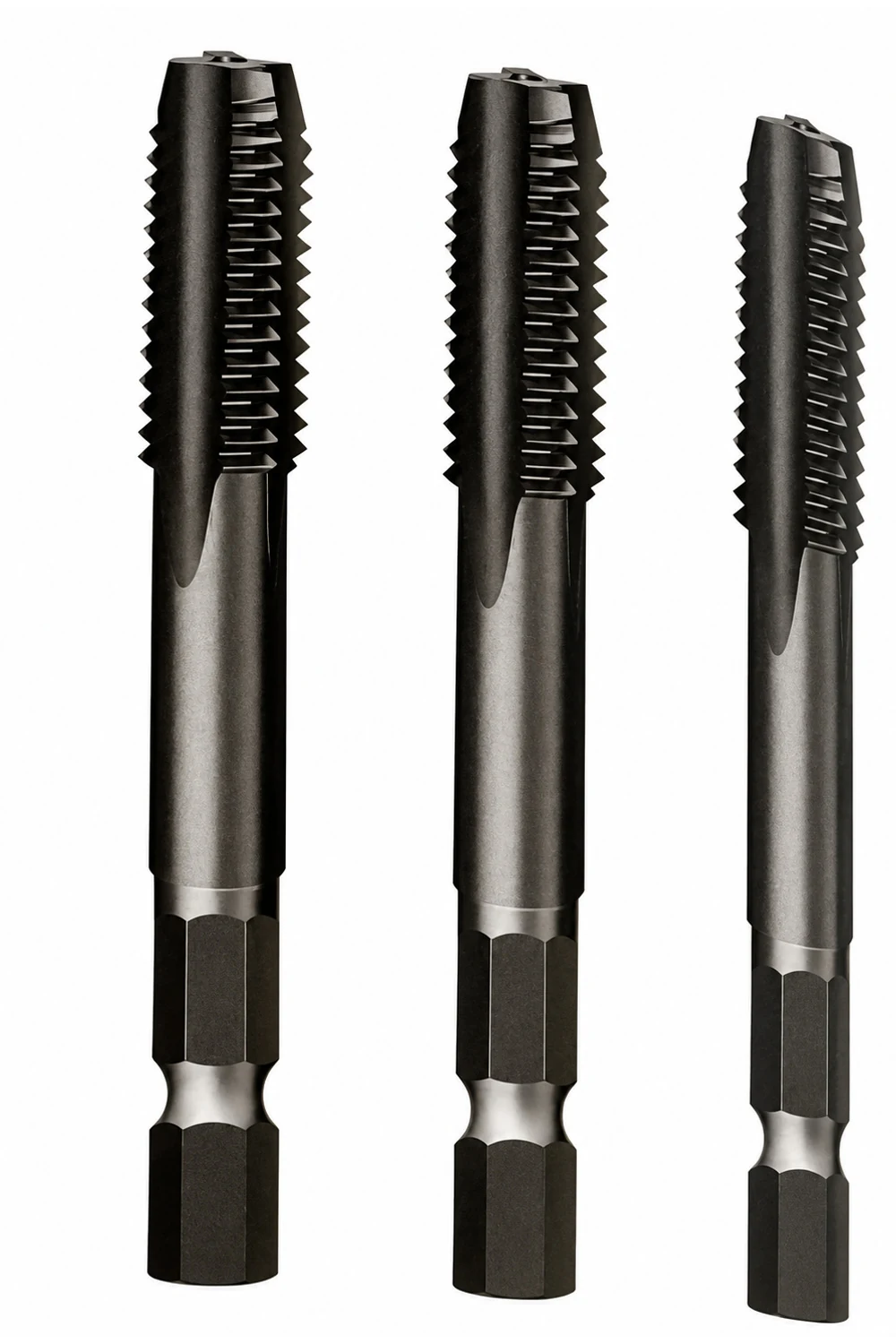 HSS 1/4 Inch Hex Shank Straight Flute Tap — supplied product view
