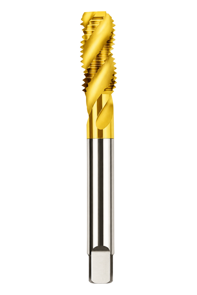 Gold-coloured product appearance of metric spiral flute tap