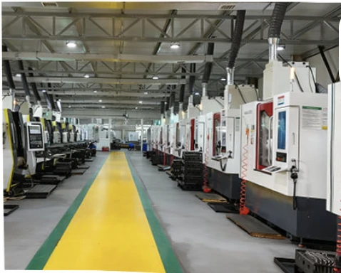 Central workshop aisle in the threading-tool workshop