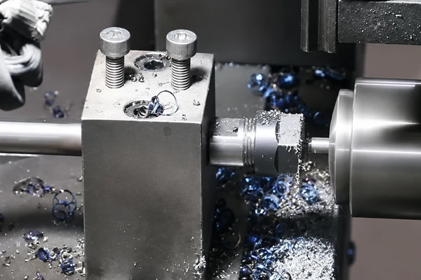 Supported metal workpiece during end machining