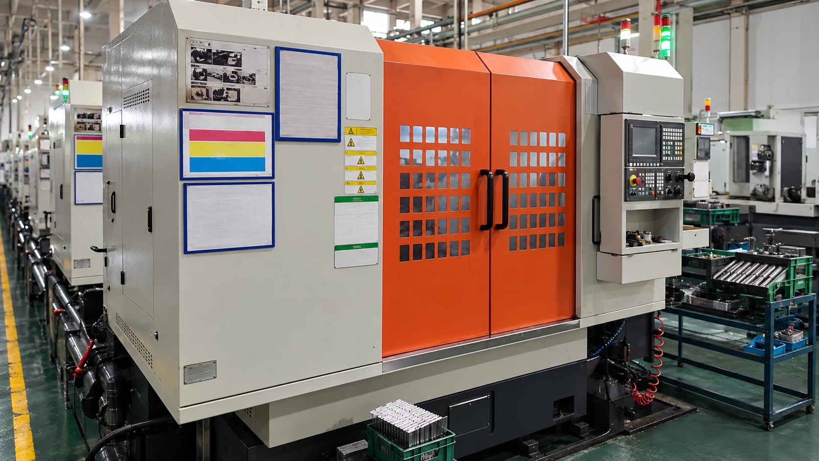 Torno CNC en un entorno de producción industrial